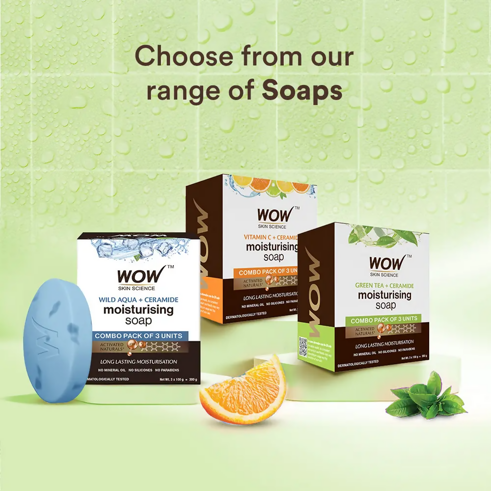 Wow Skin Science Green Tea & Ceramide Moisturizing Soap | Grocsy