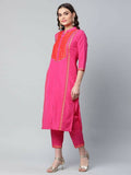 Ahalyaa Womens Pink Crepe Printed Kurtas | Grocsy