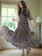 Souchii Printed Maxi Dress | Grocsy
