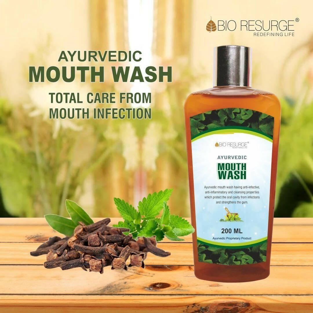 Bio Resurge Life Antibacterial Ayurvedic Mouthwash | Grocsy