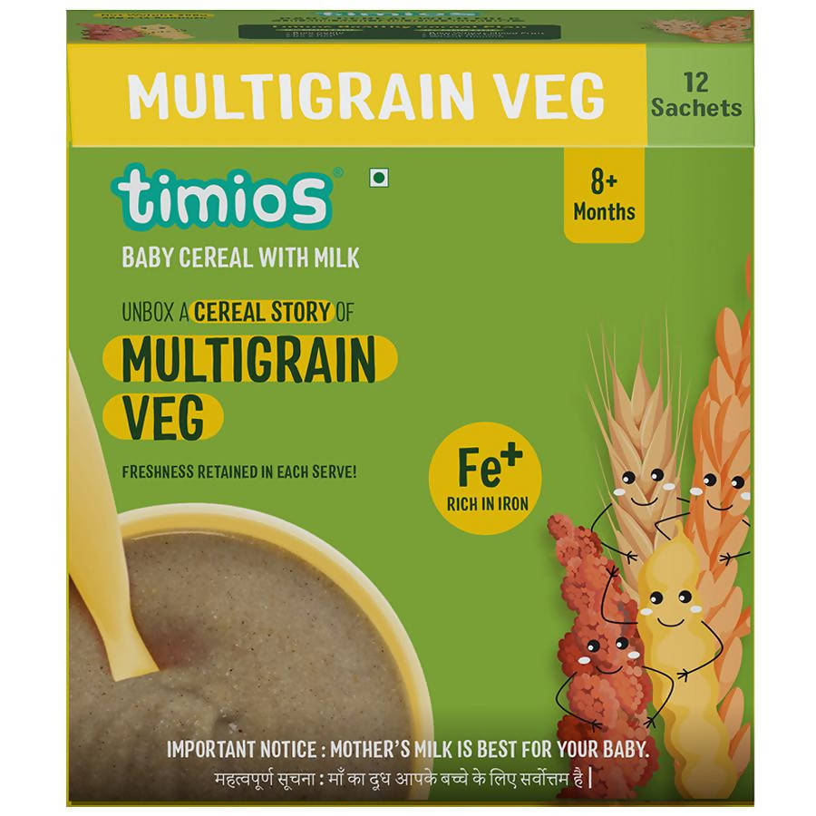 Timios Organic Multigrain Veg Baby Cereal | Grocsy