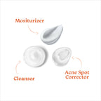 Foxtale ABC of Acne Control Trio Skin Care Kit: Acne Spot Correct Gel + Cleanser Face Wash + Ceramide Moisturizer | Grocsy