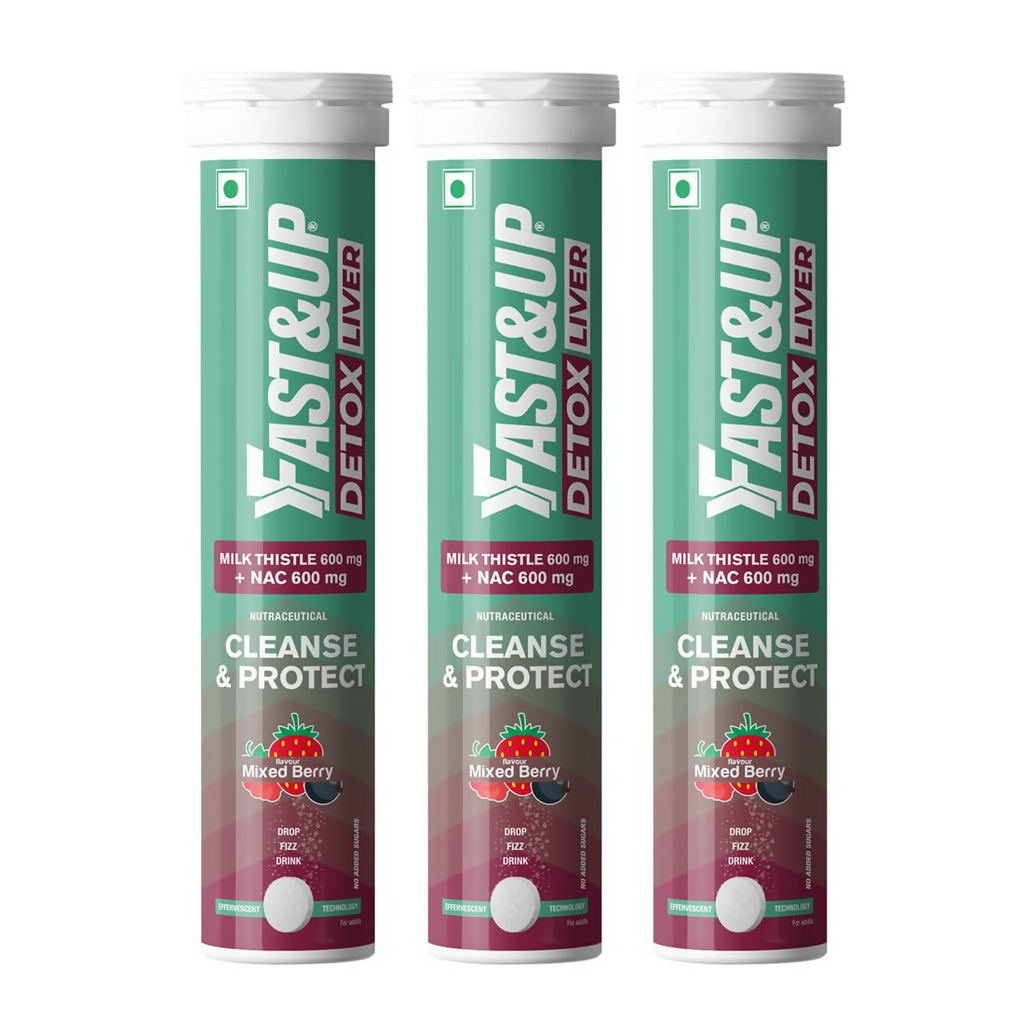 Fast&Up Liver Detox - Daily Liver Cleanser Drink Milk Thistle + NAC Tablets | Grocsy