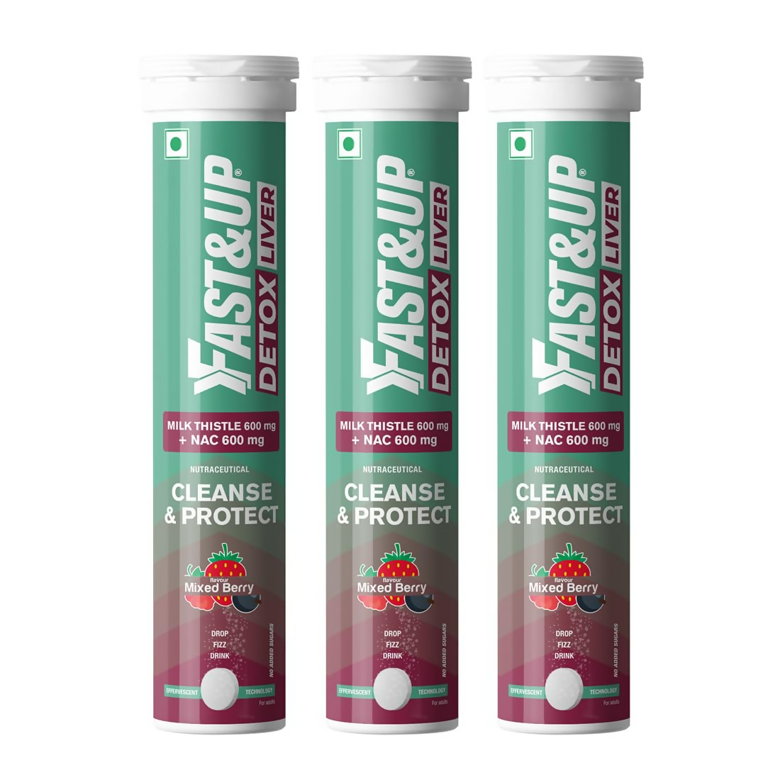 Fast&Up Liver Detox - Daily Liver Cleanser Drink Milk Thistle + NAC Tablets | Grocsy