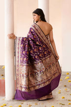 Joban Fashion Pure Katan Pure Handloom Banarasi Silk Saree | Grocsy