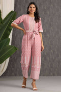 Juniper Women Onionpink Rayon Printed Straight Jumpsuit | Grocsy