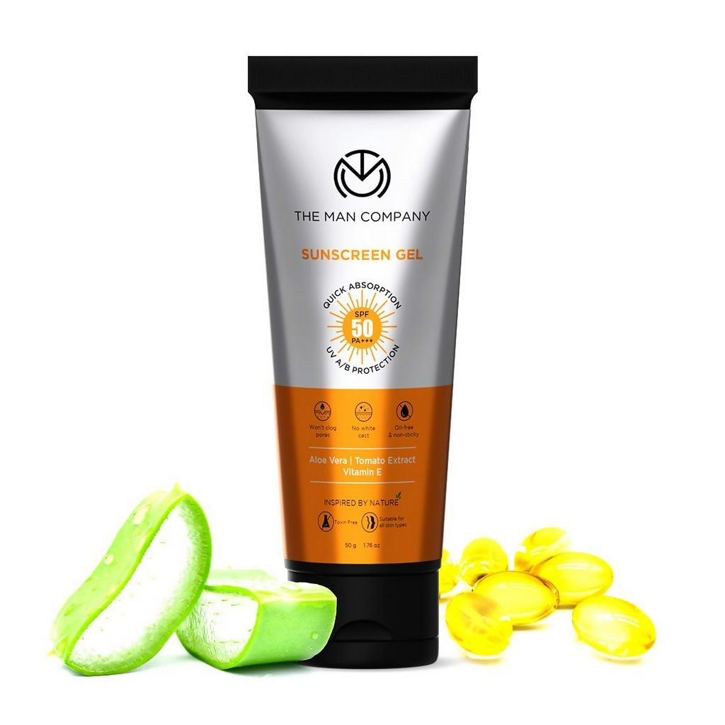 The Man Company Oil-Free Sunscreen Gel SPF 50 PA+++ For Men | Grocsy