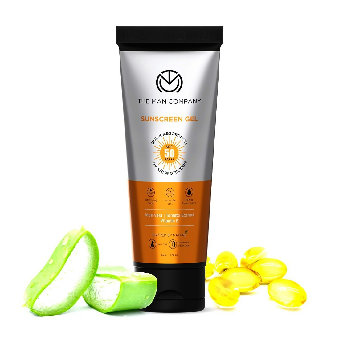 The Man Company Oil-Free Sunscreen Gel SPF 50 PA+++ For Men | Grocsy