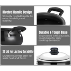 Vinod Black Pearl Hard Anodised Non Stick Handi with Lid | Grocsy
