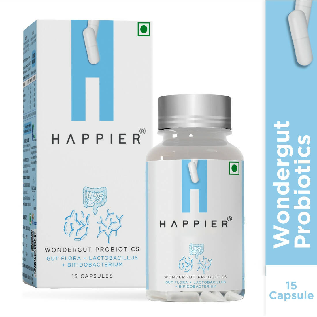 Happier Wondergut Probiotics Capsules | Grocsy