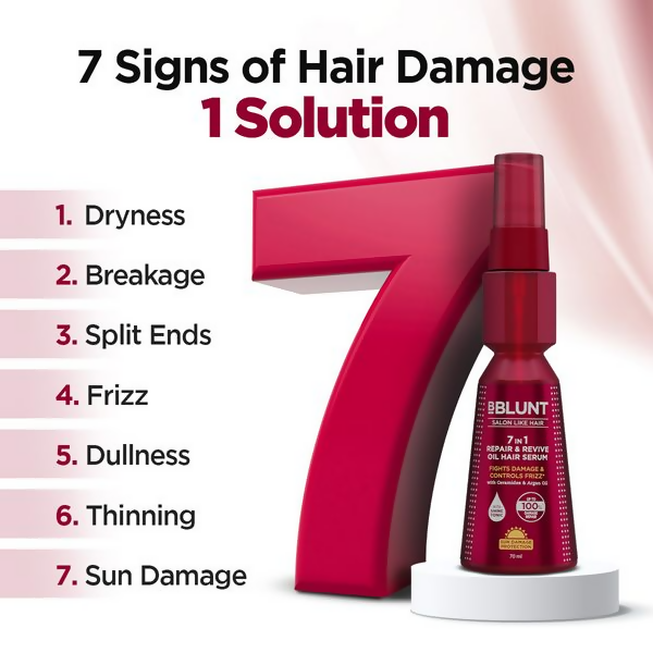BBlunt 7 in 1 Repair & Revive Oil Hair Serum - Limited Time Offer | Grocsy