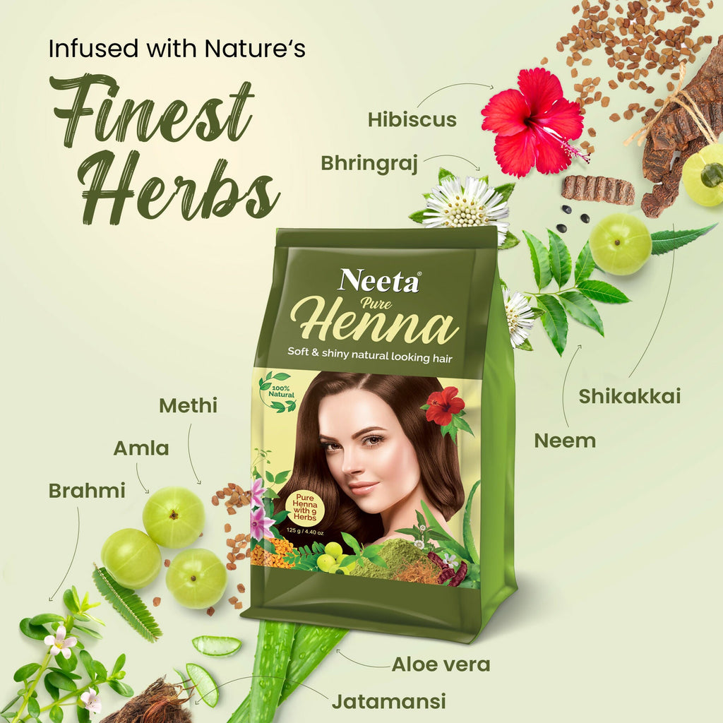 Neeta Pure Henna Soft & Shiny Natural Looking Hair Color | Grocsy