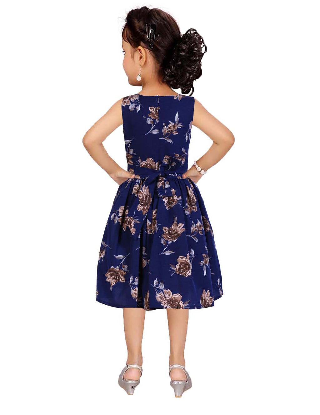 Asmaani Kids Party Wear Stylish Dresses, Perfect for Parties, Functions & Vacations - Navy Blue | Grocsy