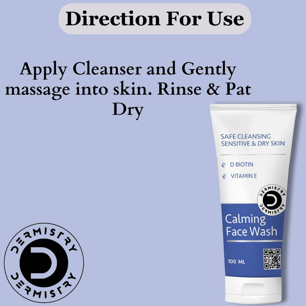 Dermistry Dry & Sensitive Skin Body Milk Lotion & Calming Face Wash | Grocsy