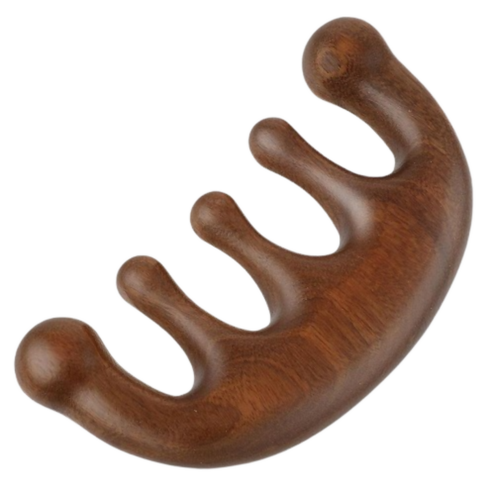Bronson Professional Wooden Scalp Massager Comb Gua Sha For Hair Growth | Grocsy
