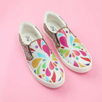 Tiny Bugs Girls Multi Printed Slip Ons Sneakers - White | Grocsy