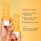 Dot & Key Vitamin C + E Face Sunscreen SPF 50 PA+++ For Glowing Skin, 100% No White Cast | Grocsy