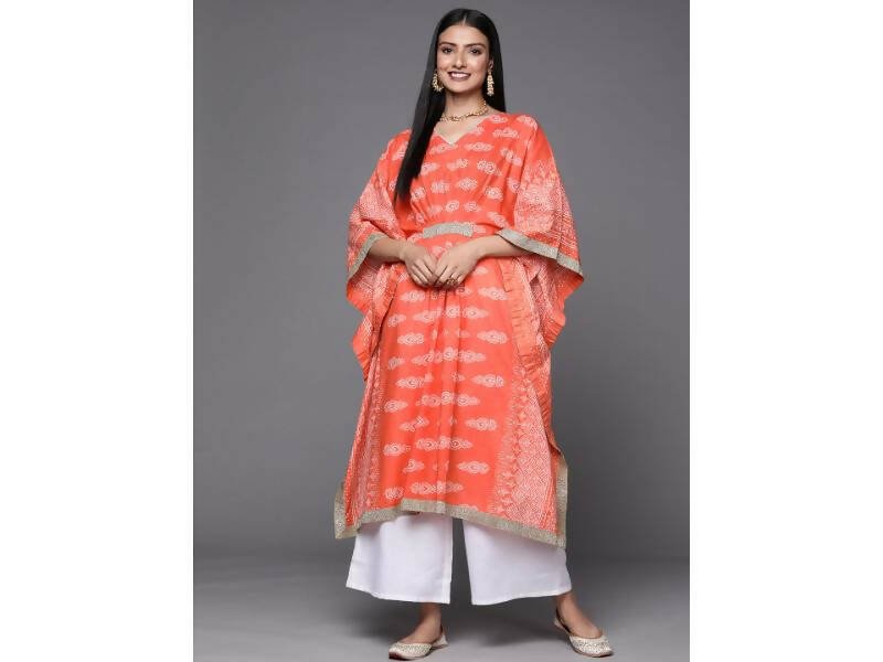 Ahalyaa Women's Traditional wear Kurta Set - Rust | Grocsy