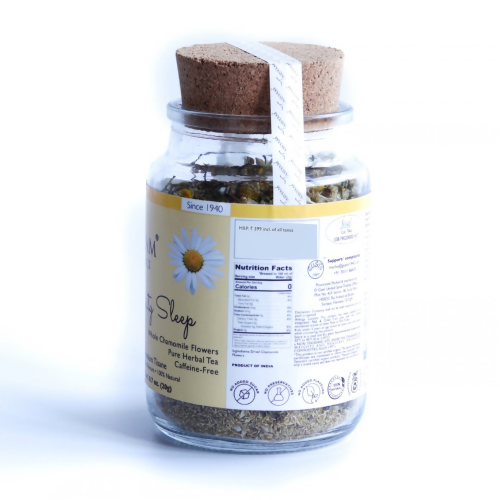 Tassyam Organics Beauty Sleep Chamomile Herbal Tisane | Grocsy