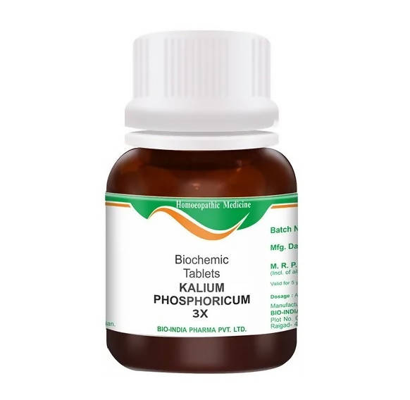 Bio India Homeopathy Kalium Phosphoricum Biochemic Tablets | Grocsy