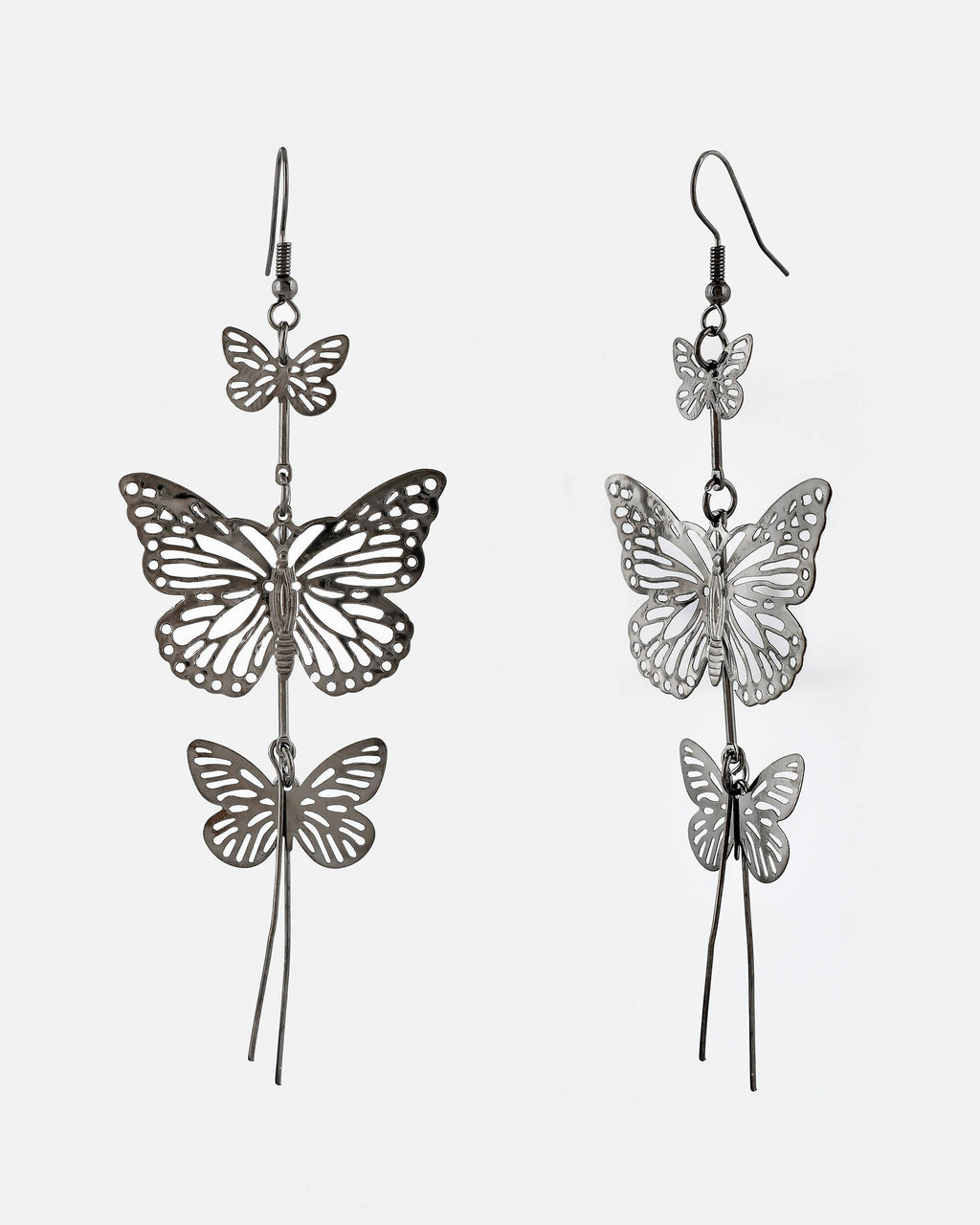 VOJ Women Rhodium-Plated Butterfly style Stainless Steel Drops & Danglers Earrings | Grocsy