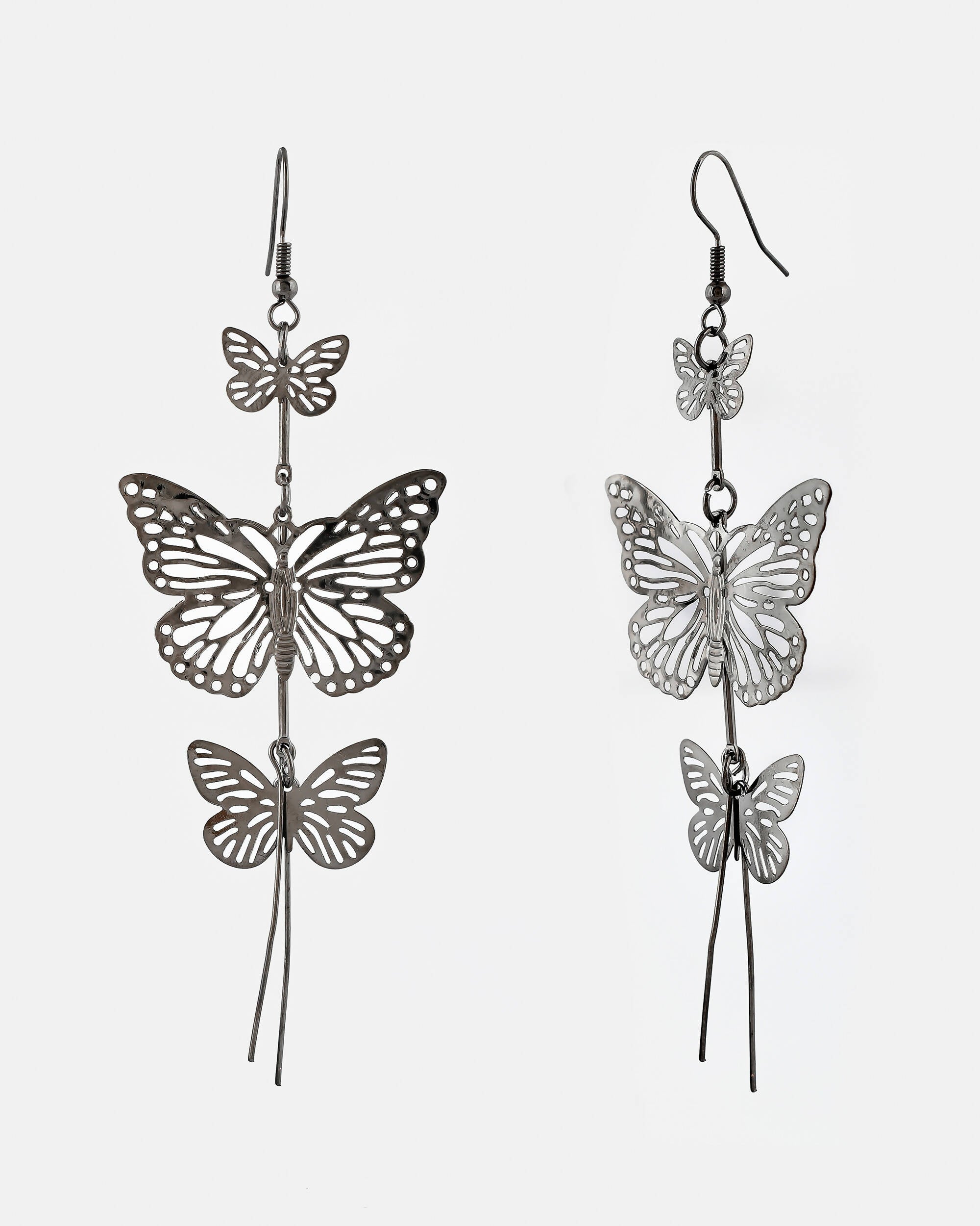 VOJ Women Rhodium-Plated Butterfly style Stainless Steel Drops & Danglers Earrings | Grocsy