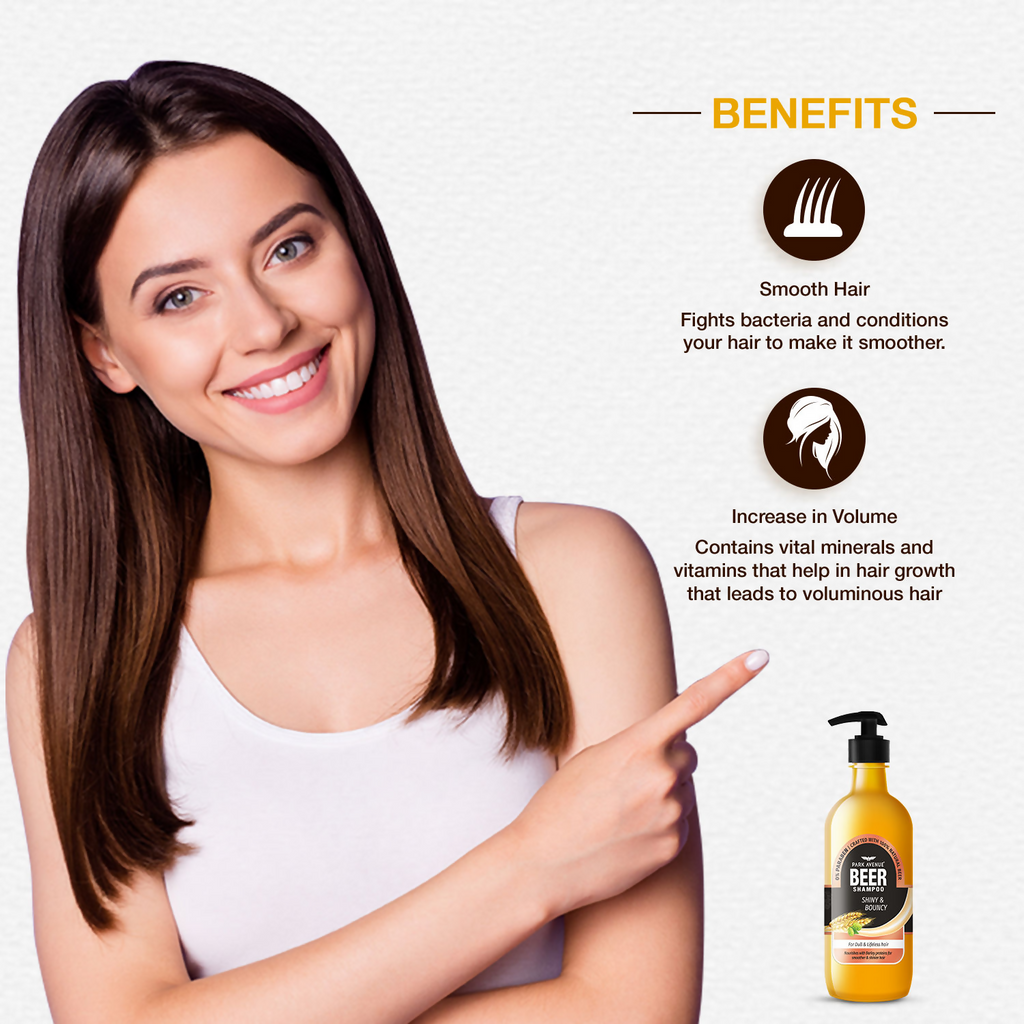 Park Avenue Shiny and Bouncy Beer Shampoo | Grocsy