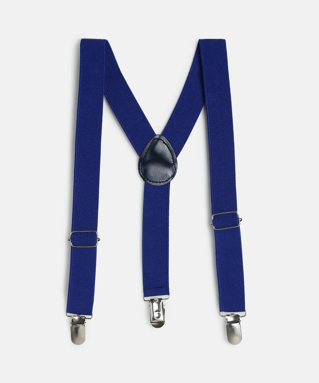 Manet Boys Solid Suspenders - Dark Blue | Grocsy