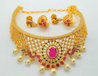 Multicolor AD Peacock Bridal Choker | Grocsy