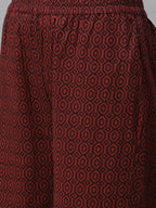 Miravan Women's Cotton Floral Print Straight Kurta Sharara And Dupatta Set | Grocsy
