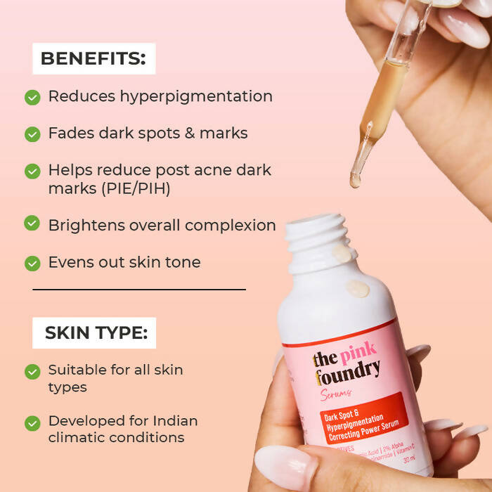 The Pink Foundry Dark Spot & Hyperpigmentation Correcting Power Serum | Grocsy