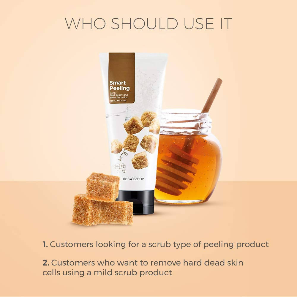 The Face Shop Smart Peeling Honey Black Sugar Scrub - Korean Skincare | Grocsy