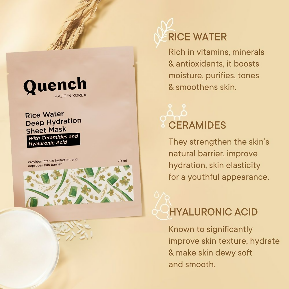 Quench Rice Water Deep Hydration Sheet Mask | Grocsy