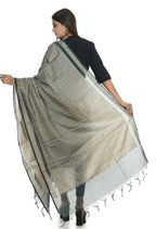 Mominos Fashion Moeza Handloom Cotton Grey Dupatta | Grocsy