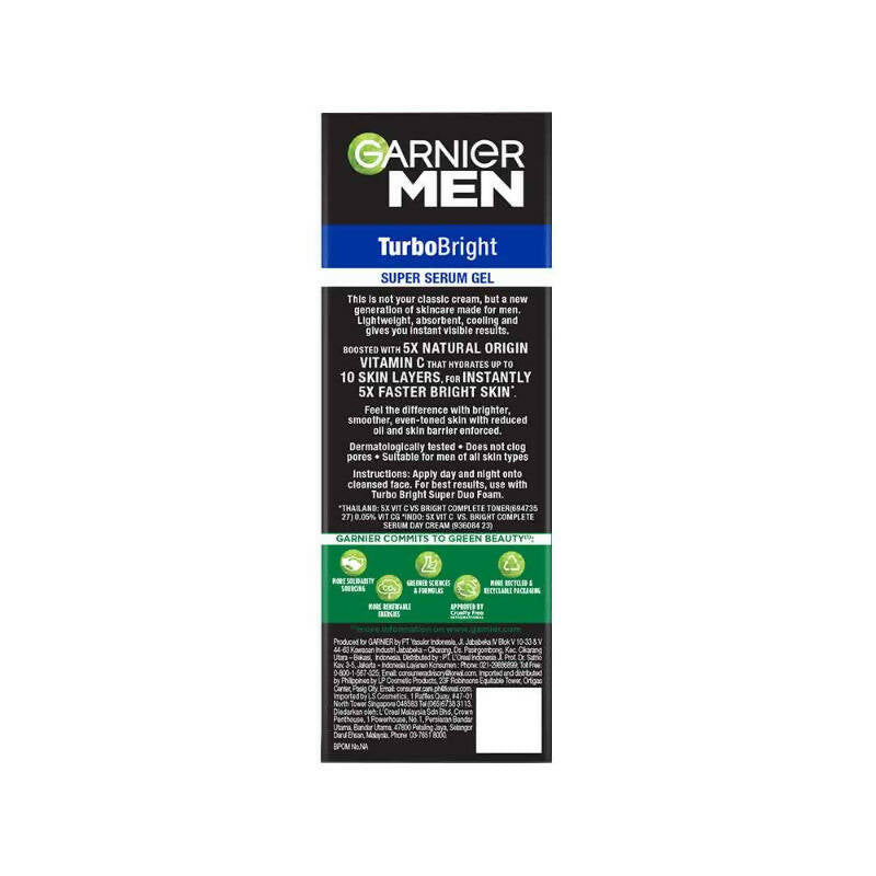 Garnier Men Vitamin C Super Serum Gel | Grocsy