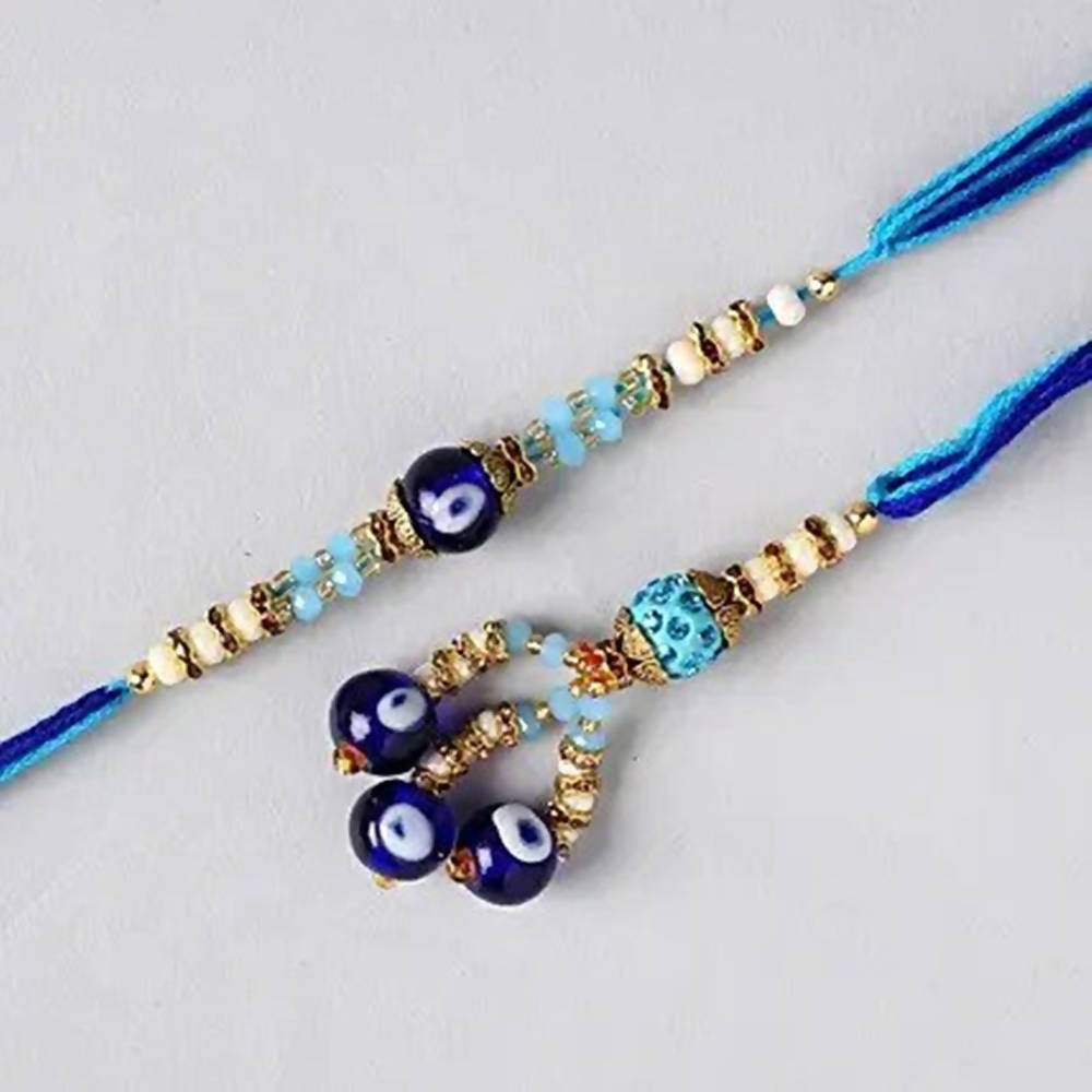Evil Eye Lumba Rakhi Set & Dairy Milk Chocolates | Grocsy