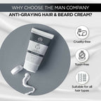 The Man Company Anti-Graying Hair & Beard Cream for Men | Grocsy