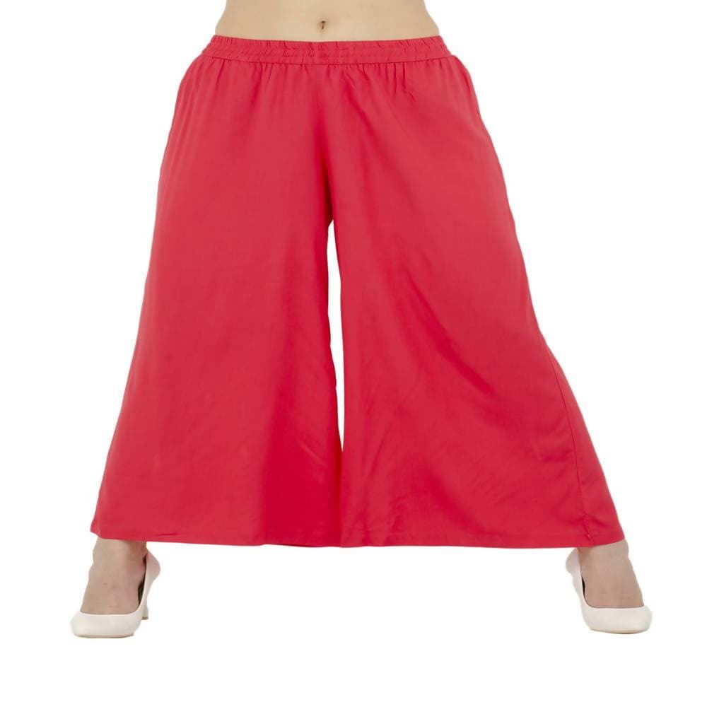 Lagi Women's Peach Solid Palazzo (PLZ03C) | Grocsy