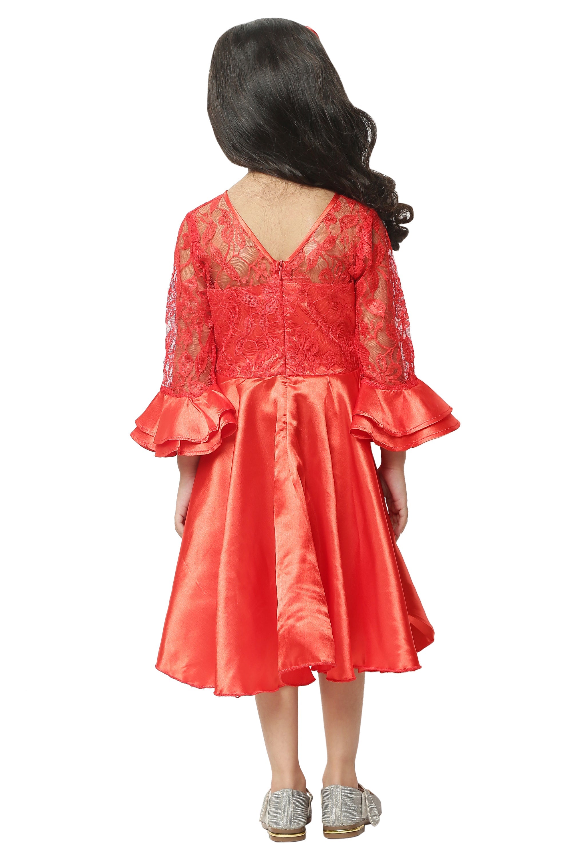 Asmaani Kids Party Wear Stylish Dresses, Perfect for Parties, Functions & Vacations - Red | Grocsy