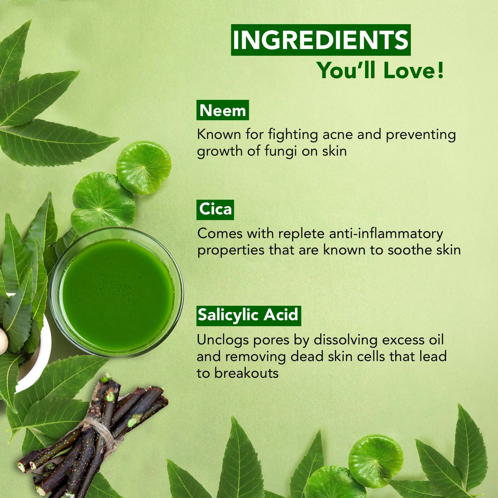 Botanic Hearth Neem, Cica & Salicylic Acid Cleanser Face Wash | Grocsy