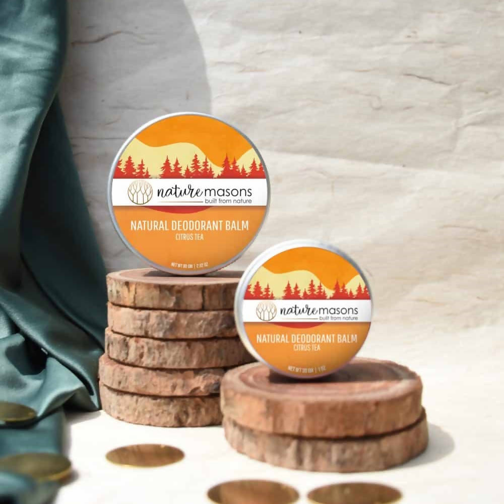 Nature Masons Citrus Tea Natural Deodorant Balm | Grocsy