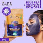 Alps Goodness 100% Natural Blue Pea & Rose Petal Beauty Mask For Skin | Grocsy