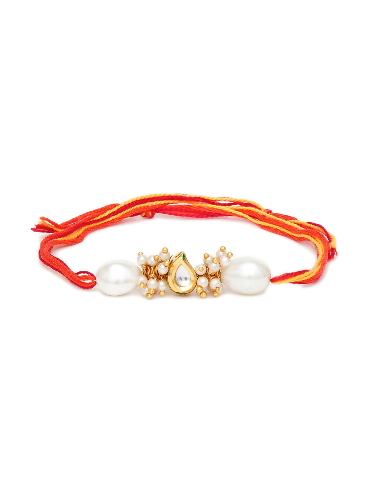 Designer kundan Rakhi - Ruby Raang | Grocsy