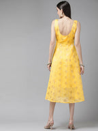 Ahalyaa Women's Traditional wear Dress - Yellow | Grocsy