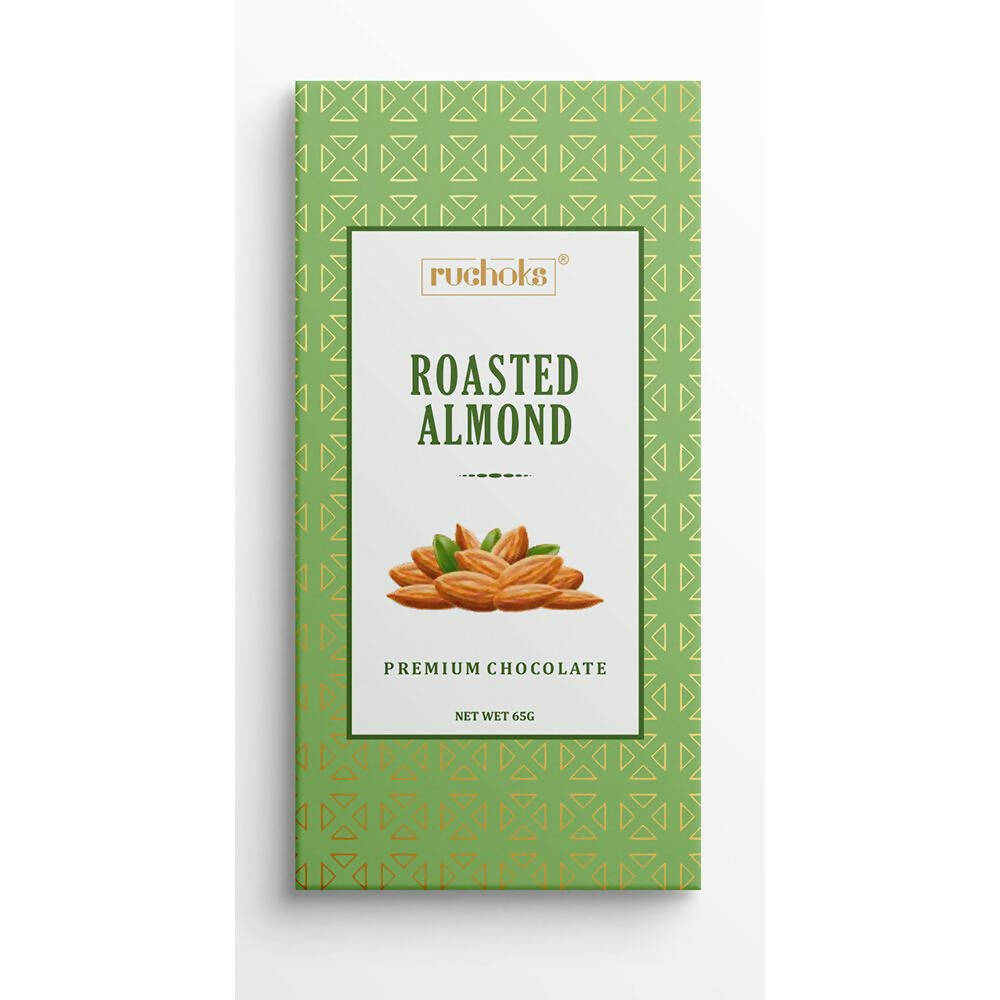Dibha Ruchoks Valentines Special Roasted Almond Chocolate Bars | Grocsy