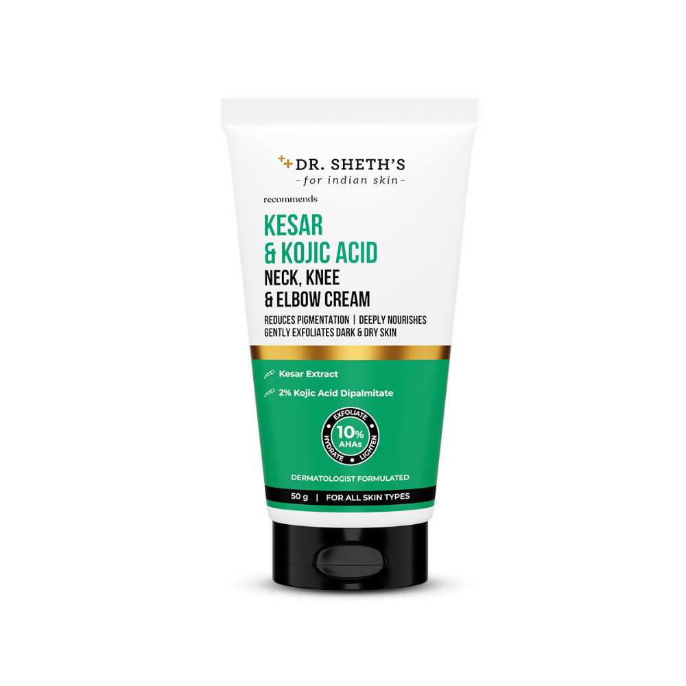 Dr. Sheth's Kesar & Kojic Acid Neck Knee & Elbow Cream | Grocsy