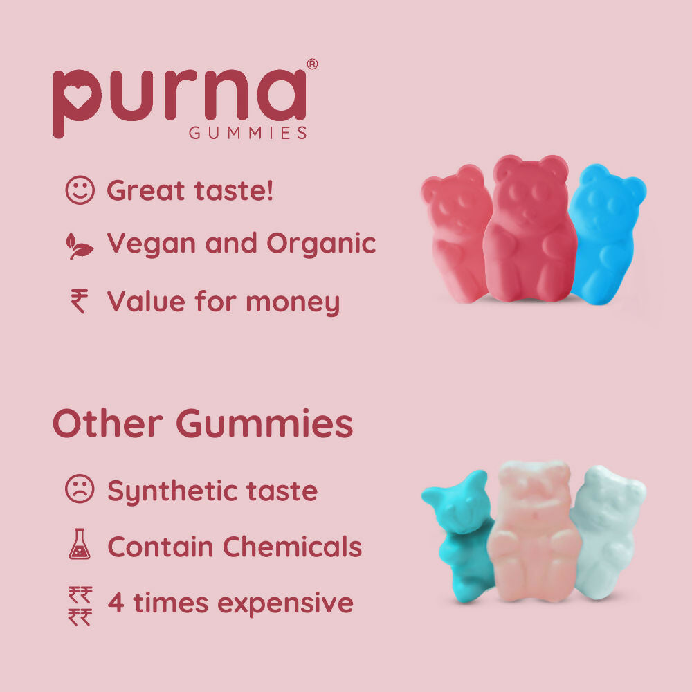 Purna Rosemary Oil Gummies - Rose | Grocsy