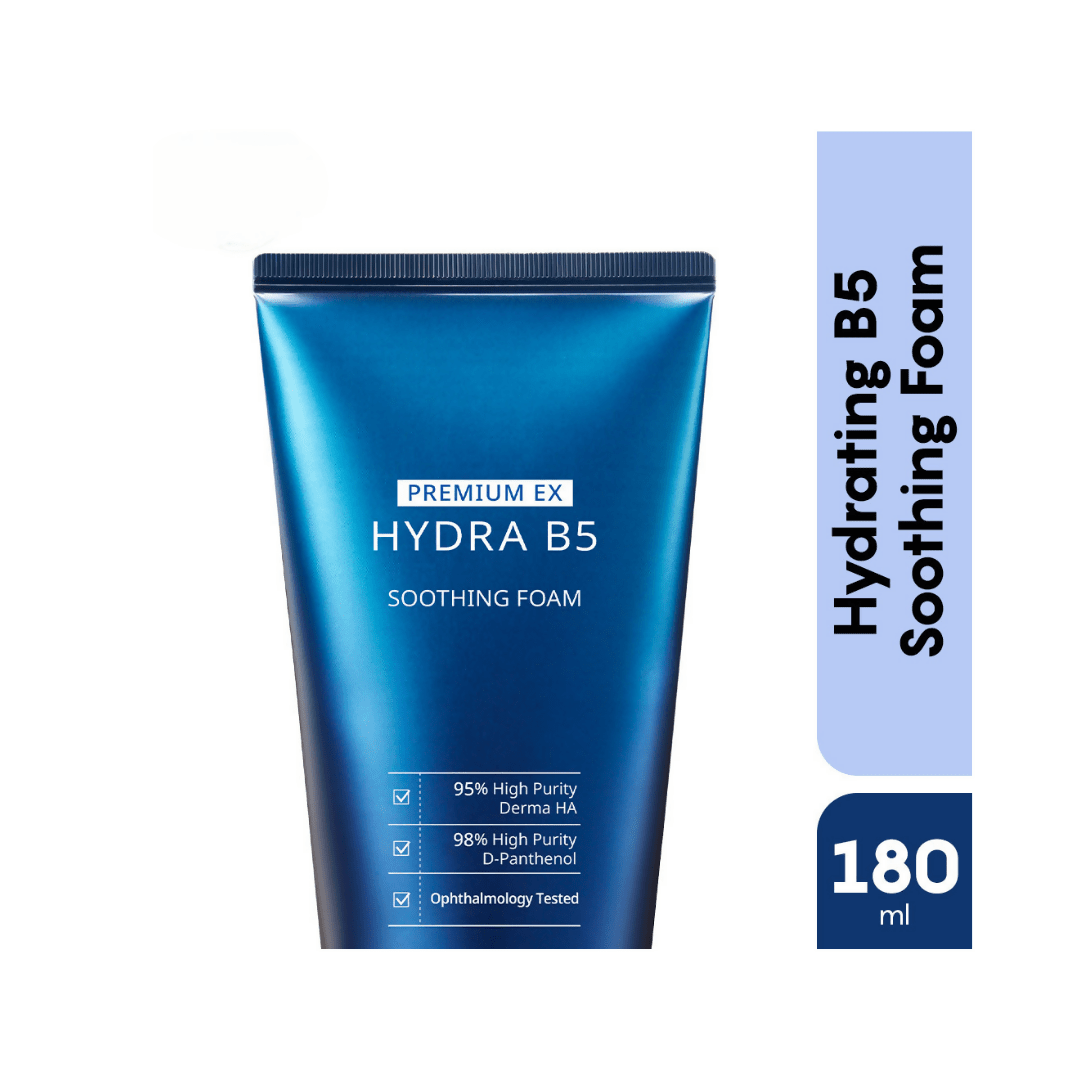 AHC Premium EX Hydra B5 Soothing Foam Face Cleanser - Korean skincare | Grocsy