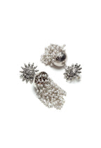 Mominos Fashion Johar Kamal Silver-Plated Earrings With Pearls Jhumkas