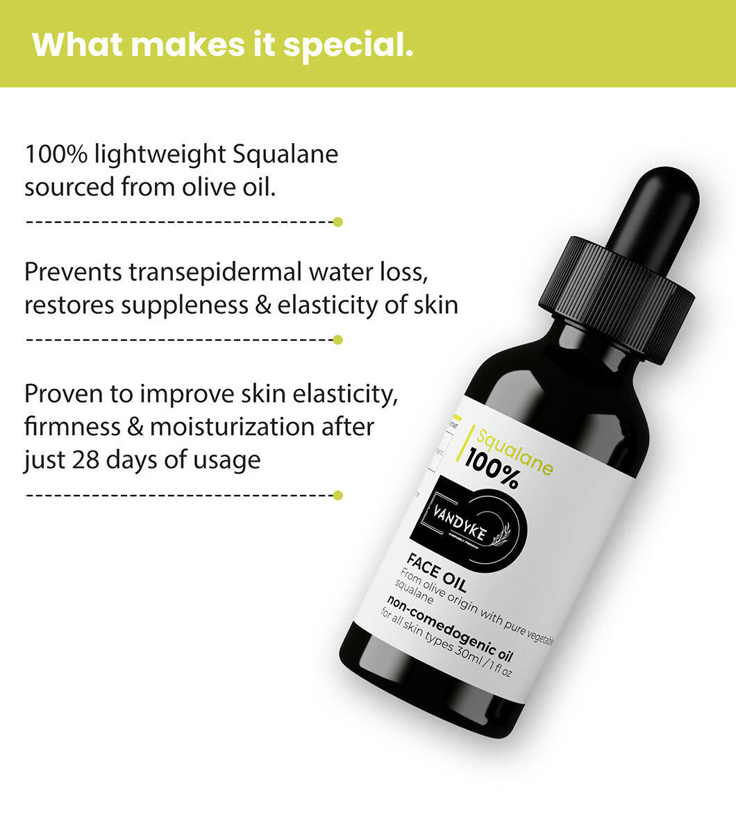Vandyke Squalane 100% Face Oil | Grocsy